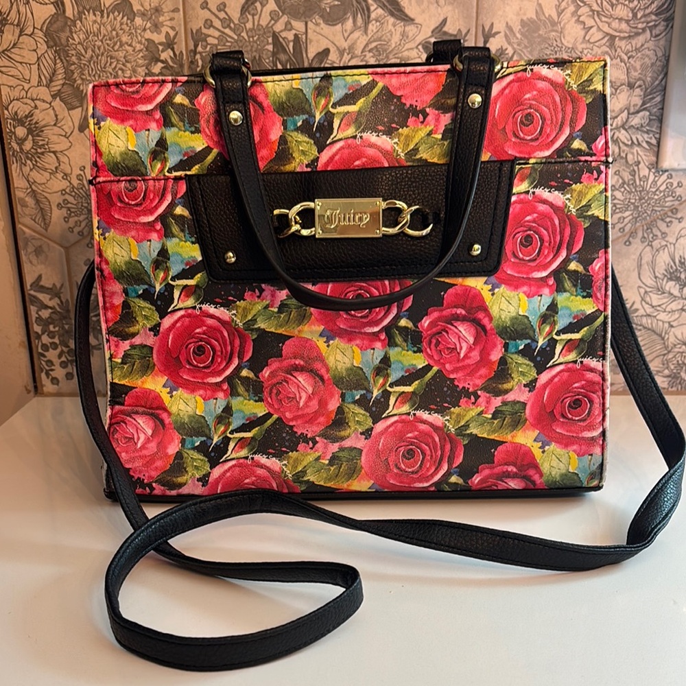 Juicy Couture Off The Chain Pink Rose Crossbody Tote